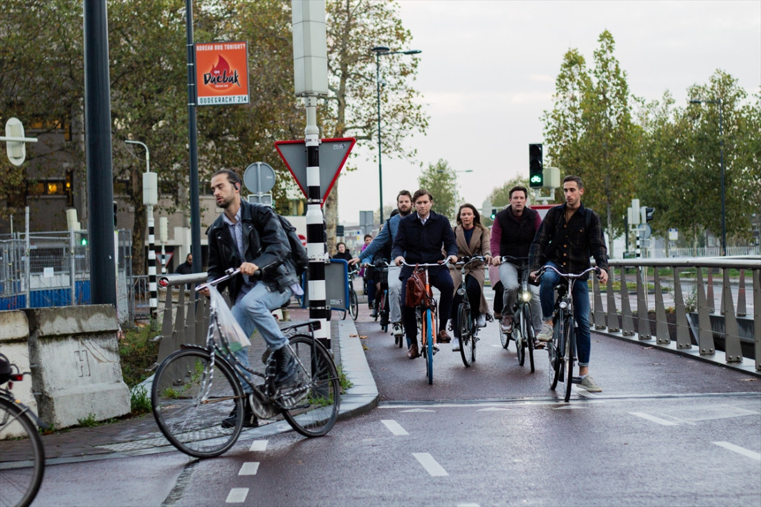 Nizozemski Utrecht Grad Prijatelj Biciklista Tipba