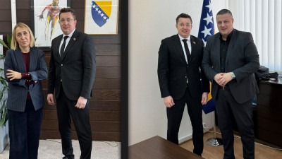 Foto: Načelnik Općine Banovići boravio u radnoj posjeti kod ministara u Vladi FBiH, Nasihe Pozder i Vojina Mijatovića