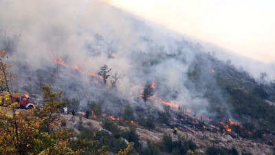 Kritična situacija kod Omiša gdje je izgorjelo 12 kuća: 200 vatrogasaca na terenu, sumnja se na piromana
