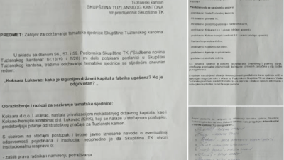 Poslanici predali zahtjev za sazivanje tematske sjednice Skupštine TK: ‘Koksara Lukavac: kako je izgubljen državni kapital a fabrika ugašena? Ko je odgovoran?’