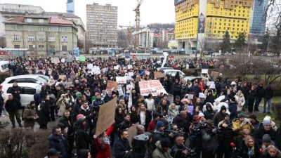 Foto: Protestno okupljanje građana u Sarajevu
