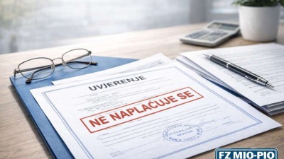 Ukida se naplata potvrda i uvjerenja koje izdaje Federalni zavod MIO/PIO