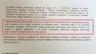 PDA: Ministarstvo zdravstva TK prijeti disciplinskim postupkom uposlenicima zdravstvenih ustanova