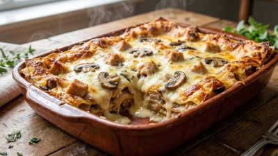 Kremaste lazanje s puretinom i šampinjonima; Malo drugačije, a jednako sočne i ukusne