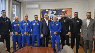 Foto: Gradonačelnik Lugavić upriličio prijem za rukometnu reprezentaciju Bosne i Hercegovine
