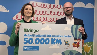 Foto: Kompanija Bingo i organizacija SOS Dječija sela u BiH obilježili 13 godina uspješne saradnje uručenjem donacije u vrijednosti od 50.000 KM