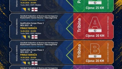 Počela prodaja ulaznica za rukometni duel Bosne i Hercegovine i Farskih Ostrva u Tuzli