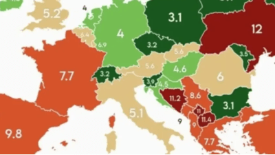 Objavljena mapa nezaposlenosti u Evropi, podatak za BiH je katastrofalan