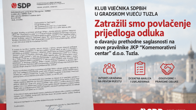 Klub vijećnika SDP-a u Gradskom vijeću Tuzla: ‘Interes građana mora biti u središtu svake odluke koju donosimo’