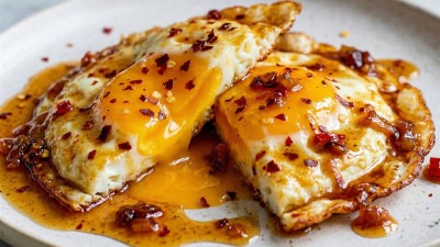 Hot honey eggs (slatko-ljuta jaja na hrskavom siru)