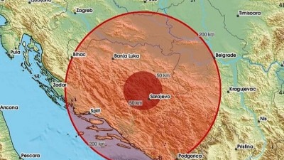 Zemljotres jačine 3,1 stepen pogodio područje Sarajeva