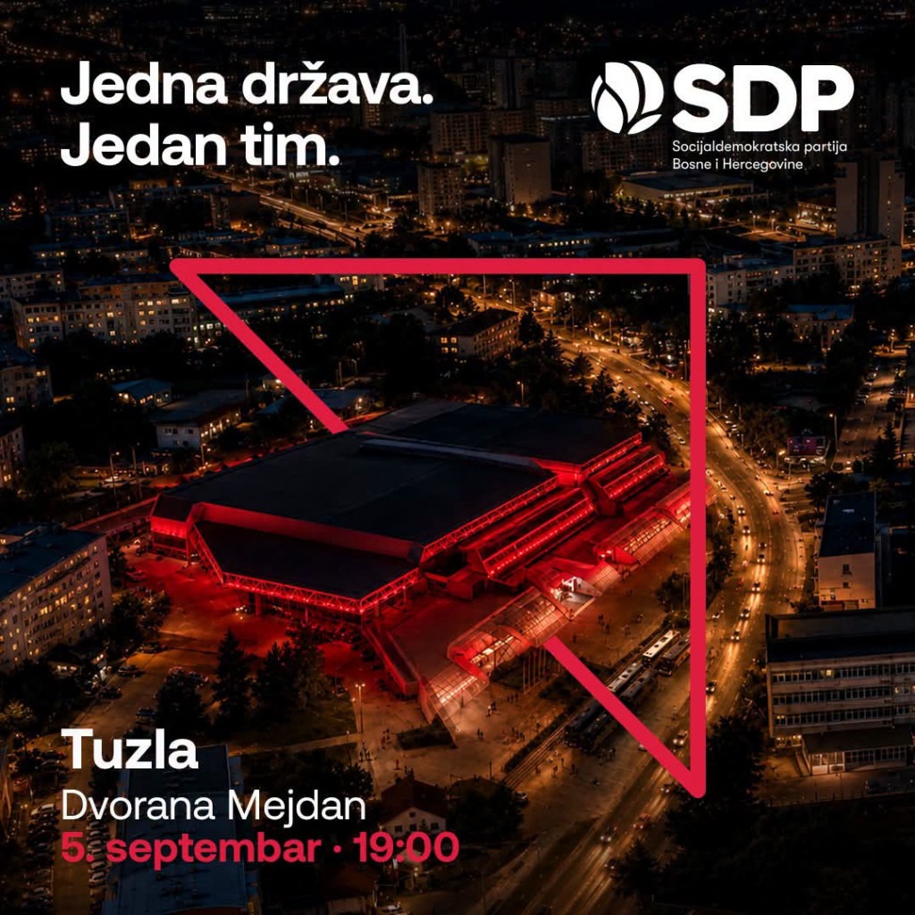 SDP svoju kampanju započinje centralnim promotivnim skupom u subotu u tuzlanskom Mejdanu: ‘Jedna država. Jedan tim’