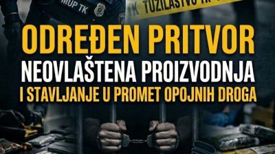 Određena mjera pritvora za Amela Muharemagića (27) iz Tuzle zbog droge
