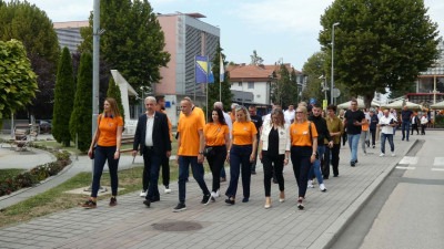 Foto/DF u Lukavcu, Gračanici i Gradačcu: ‘Zaustaviti HDZ i SNSD, nema pomilovanja Dodika’