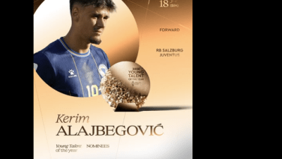 Kerim Alajbegović u društvu najvećih talenata svijeta, nominovan za Zlatnu loptu
