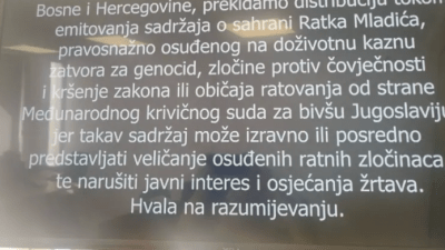 BH Telecom ukinuo signal RTRS-a i ATV-a zbog prijenosa sahrane zločinca Ratka Mladića