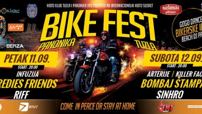 Bike Fest Panonika Tuzla: Bajkeri, defile kroz grad i koncerti