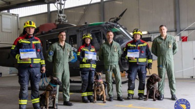 EUFOR na obuci s bosanskohercegovačkim K9 timom za potragu i spašavanje